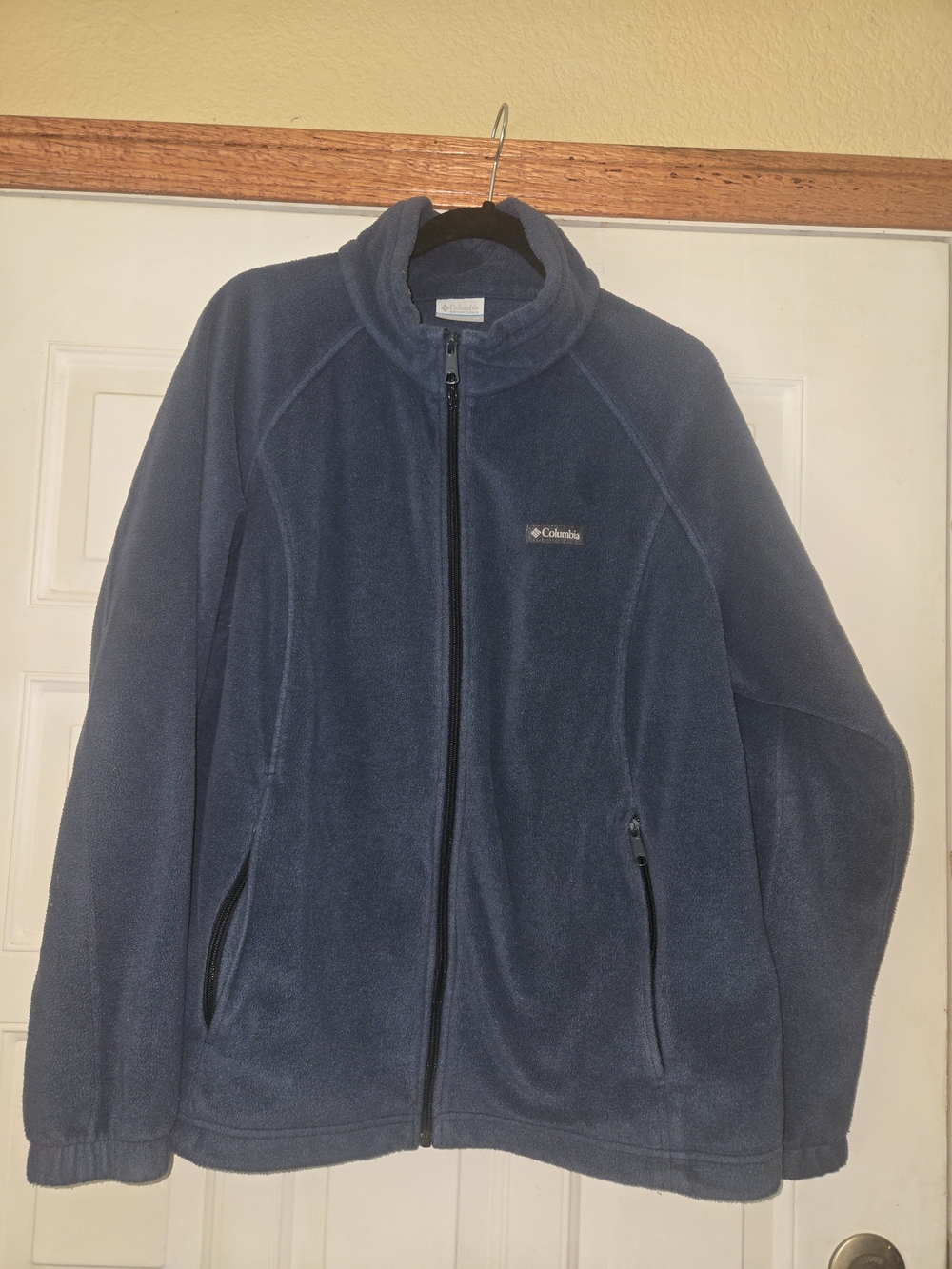 Columbia Blue Zip-Up Fleece Jacket Sweatshirt 2XL